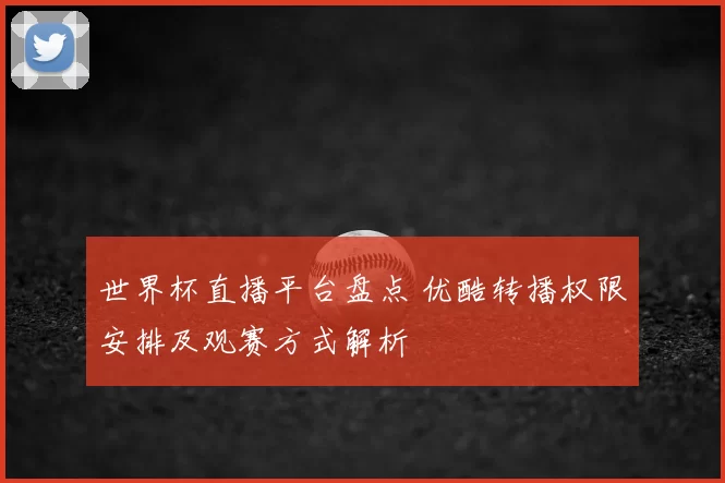 世界杯直播平台盘点 优酷转播权限安排及观赛方式解析